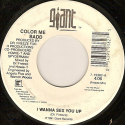 Color Me Badd I Wanna Sex You Up Vinyl 7" USED