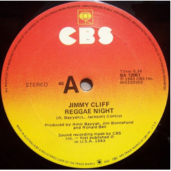 Jimmy Cliff Reggae Night Vinyl 12" USED