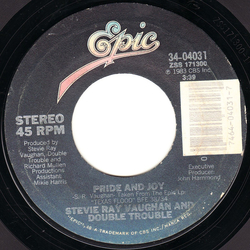 Stevie Ray Vaughan & Double Trouble Pride And Joy Vinyl 7" USED