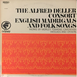 Deller Consort / Alfred Deller English Madrigals And Folk Songs Vinyl LP USED
