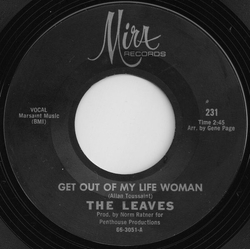 The Leaves Get Out Of My Life Woman Vinyl 7" USED