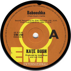 Kate Bush Babooshka Vinyl 7" USED