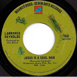 Lawrence Reynolds Jesus Is A Soul Man Vinyl 7" USED