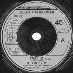 The Lambrettas Poison Ivy Vinyl 7" USED