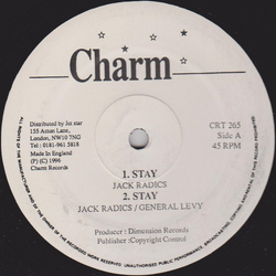 Jack Radics / General Levy Stay Vinyl 12" USED