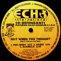 Co-Defendants Just When You Thought / Get Your Weight Up Vinyl 12" USED