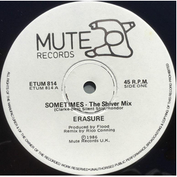 Erasure Sometimes (Shiver Mix) Vinyl 12" USED