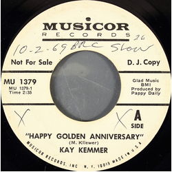 Kay Kemmer Happy Golden Anniversary Vinyl 7" USED