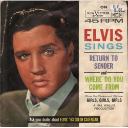 Elvis Presley / The Jordanaires Return To Sender / Where Do You Come From Vinyl 7" USED