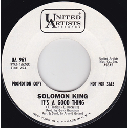Solomon King It's A Good Thing Vinyl 7" USED