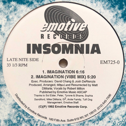 Insomnia Imagination Vinyl 12" USED