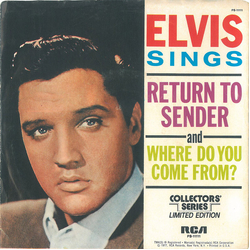 Elvis Presley Return To Sender Vinyl 7" USED