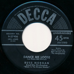 Russ Morgan And His Orchestra Dance Me Loose / River In The Moonlight Vinyl 7" USED