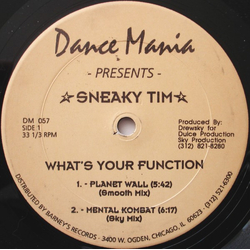 Sneaky Tim What's Your Function Vinyl 12" USED