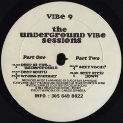 George Acosta / Erick Paredes The Underground Vibe Sessions Vinyl 12" USED