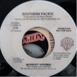 Southern Pacific Midnight Highway Vinyl 7" USED