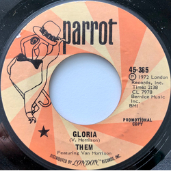 Them (3) / Van Morrison Gloria / Bring 'Em On In Vinyl 7" USED