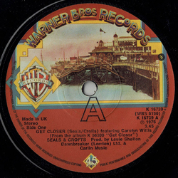 Seals & Crofts Get Closer Vinyl 7" USED