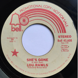 Lou Rawls She's Gone Vinyl 7" USED