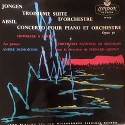 Joseph Jongen / Jean Absil Troisième Suite D’Orchestre / Concerto Pour Piano Et Orchestre Vinyl LP USED