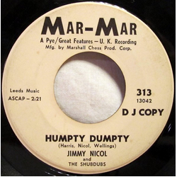 Jimmy Nicol & The Shubdubs Humpty Dumpty / Night Train Vinyl 7" USED