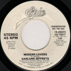 Garland Jeffreys Modern Lovers USED VINYL 7INCH 45 RPM PROMO
