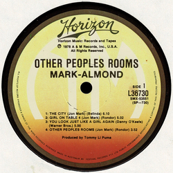 Mark-Almond Other Peoples Rooms Vinyl LP USED
