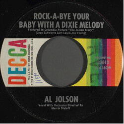 Al Jolson Rock-A-Bye Your Baby With A Dixie Melody USED VINYL 7INCH 45 RPM REISSUE