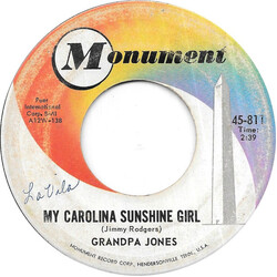 Grandpa Jones My Carolina Sunshine Girl USED VINYL 7INCH SINGLE 45 RPM
