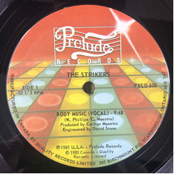 The Strikers Body Music Vinyl 12" USED