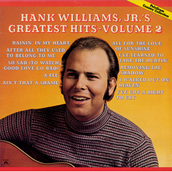 Hank Williams Jr. Hank Williams Jr.'s Greatest Hits Volume 2 Vinyl LP USED