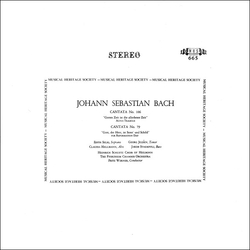 Johann Sebastian Bach / Edith Selig / Georg Jelden / Claudia Hellmann / Prof. Jakob Stämpfli / Heinrich-Schütz-Chor Heilbronn / Südwestdeutsches Kamme