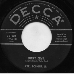 Carl Dobkins Jr. Lucky Devil Vinyl 7" USED