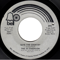 The Fifth Dimension Save The Country / Dimension 5 Vinyl 7" USED