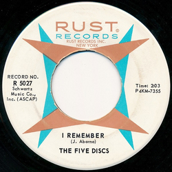 The Five Discs I Remember Vinyl 7" USED