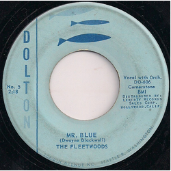 The Fleetwoods Mr. Blue / You Mean Everything To Me Vinyl 7" USED