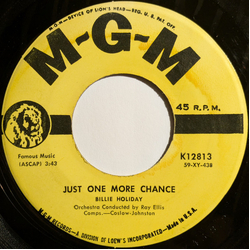 Billie Holiday Just One More Chance / Don't Worry 'Bout Me Vinyl 7" USED