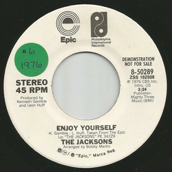 The Jacksons Enjoy Yourself Vinyl 7" USED