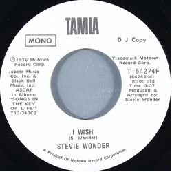 Stevie Wonder I Wish Vinyl 7" USED