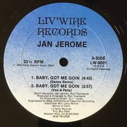 Jan Jerome Baby, Got Me Goin Vinyl 12" USED