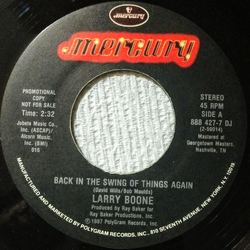 Larry Boone (2) Back In The Swing Of Things Again Vinyl 7" USED