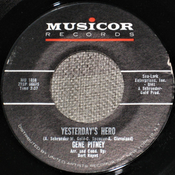 Gene Pitney Yesterday's Hero Vinyl 7" USED