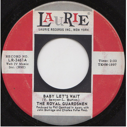 The Royal Guardsmen Baby Let's Wait Vinyl 7" USED