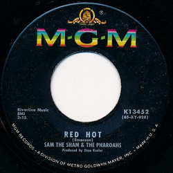Sam The Sham & The Pharaohs Red Hot Vinyl 7" USED