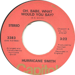 Hurricane Smith Oh Babe, What Would You Say Vinyl 7" USED