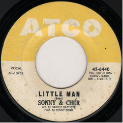 Sonny & Cher Little Man Vinyl 7" USED