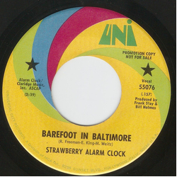 Strawberry Alarm Clock Barefoot In Baltimore / An Angry Young Man Vinyl 7" USED