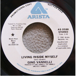 Gino Vannelli Living Inside Myself Vinyl 7" USED