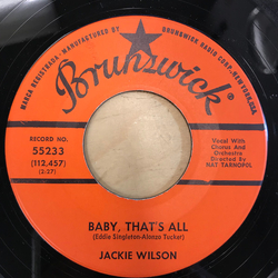 Jackie Wilson Baby That's All / Forever & A Day Vinyl 7" USED