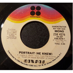 Kansas (2) Portrait (He Knew) USED VINYL 7INCH 45 RPM PROMO STYRENE STEREO MONO